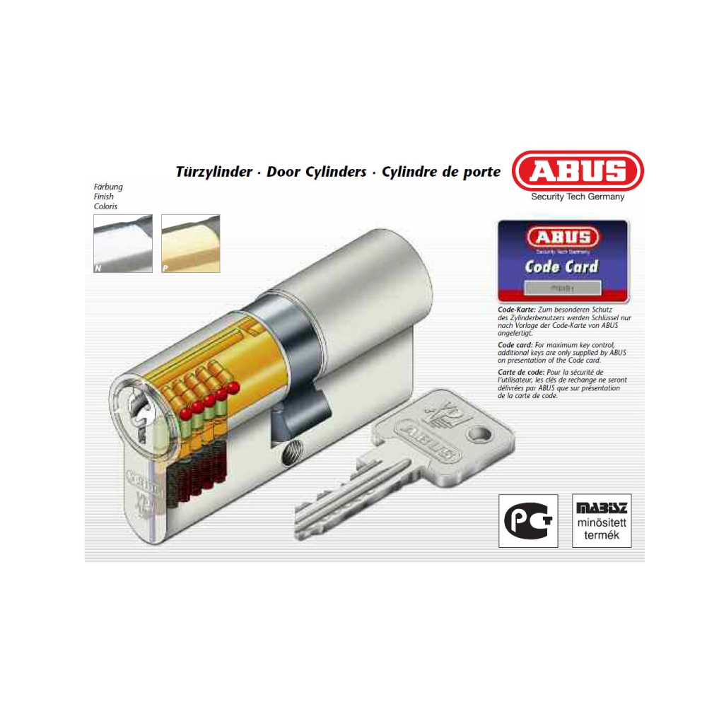 Abus CILINDAR XP 1 N 90/45-45 DIN jezičak