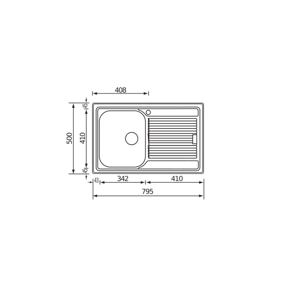 Sudoper CM FILOSLIM 210 79×50 1V L