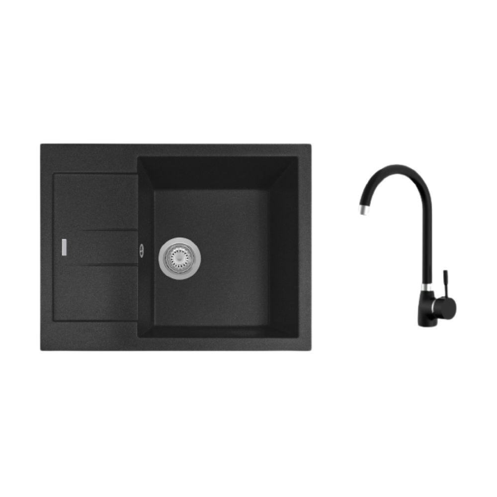 Sudoper Plados Elegance AM 6510 ARIAPURA + slavina lučna