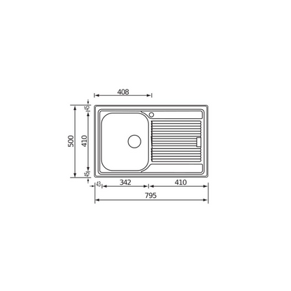Sudoper CM FILOSLIM 210 79×50 1V L
