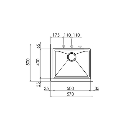 Sudoper NEVADA MIX 57×50 1V