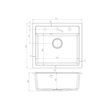 Sudoper VELA +POP UP ISPUST