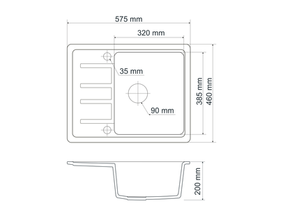Sink Solution Natura 20 PLUS + automatski ispust
